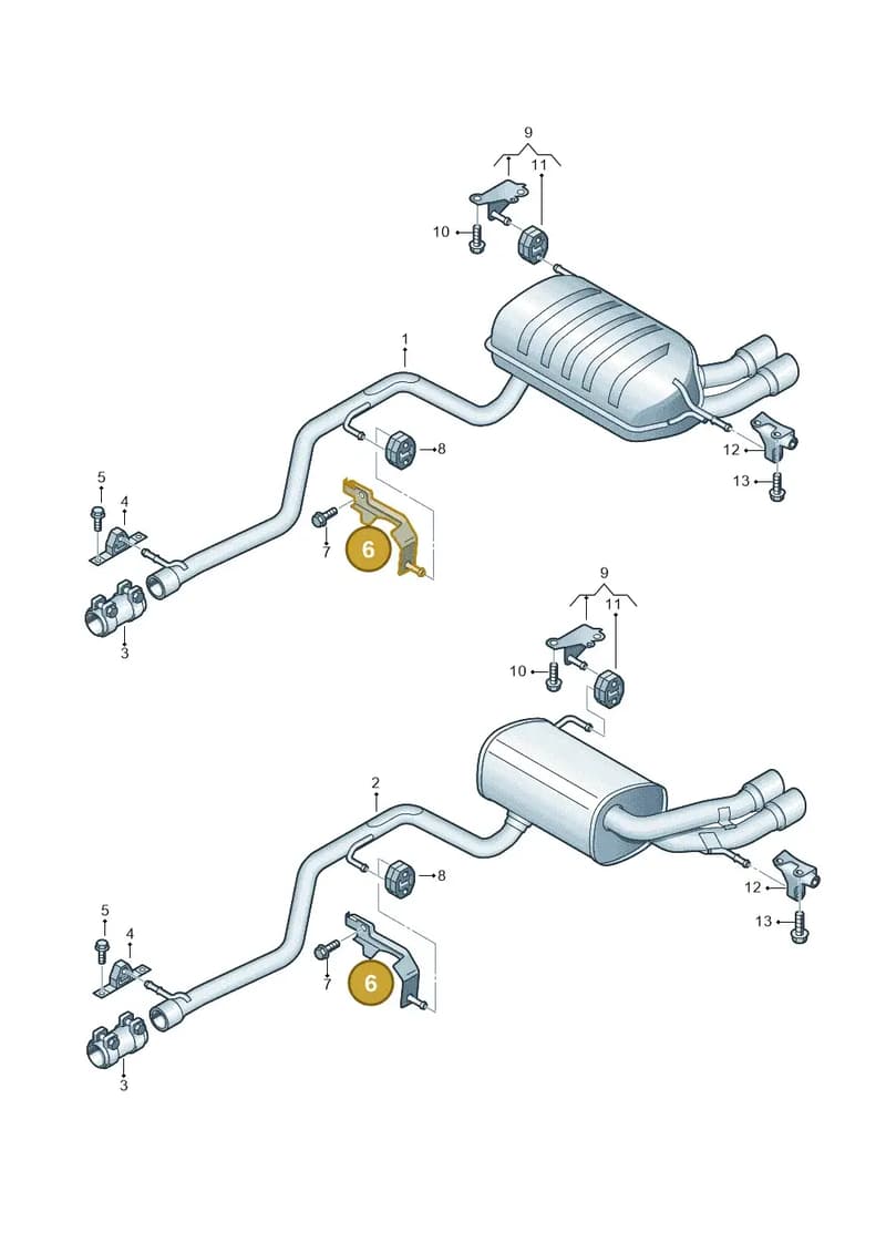 5N0253461M — Volkswagen Tiguan (2011-2018) diagram 634253900, position 6