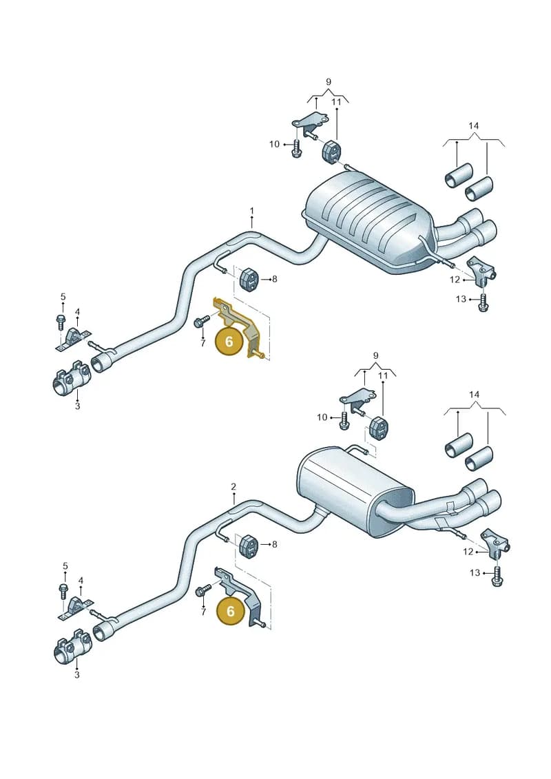 5N0253461M — Audi Q3 (2014-2019) diagram 728253900, position 6