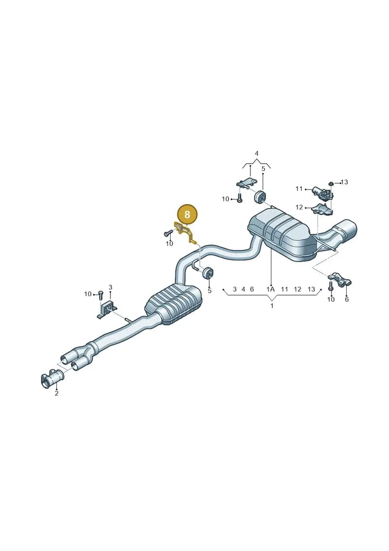 5N0253461M — Audi RS Q3 (2013-2018) diagram 764253950, position 8