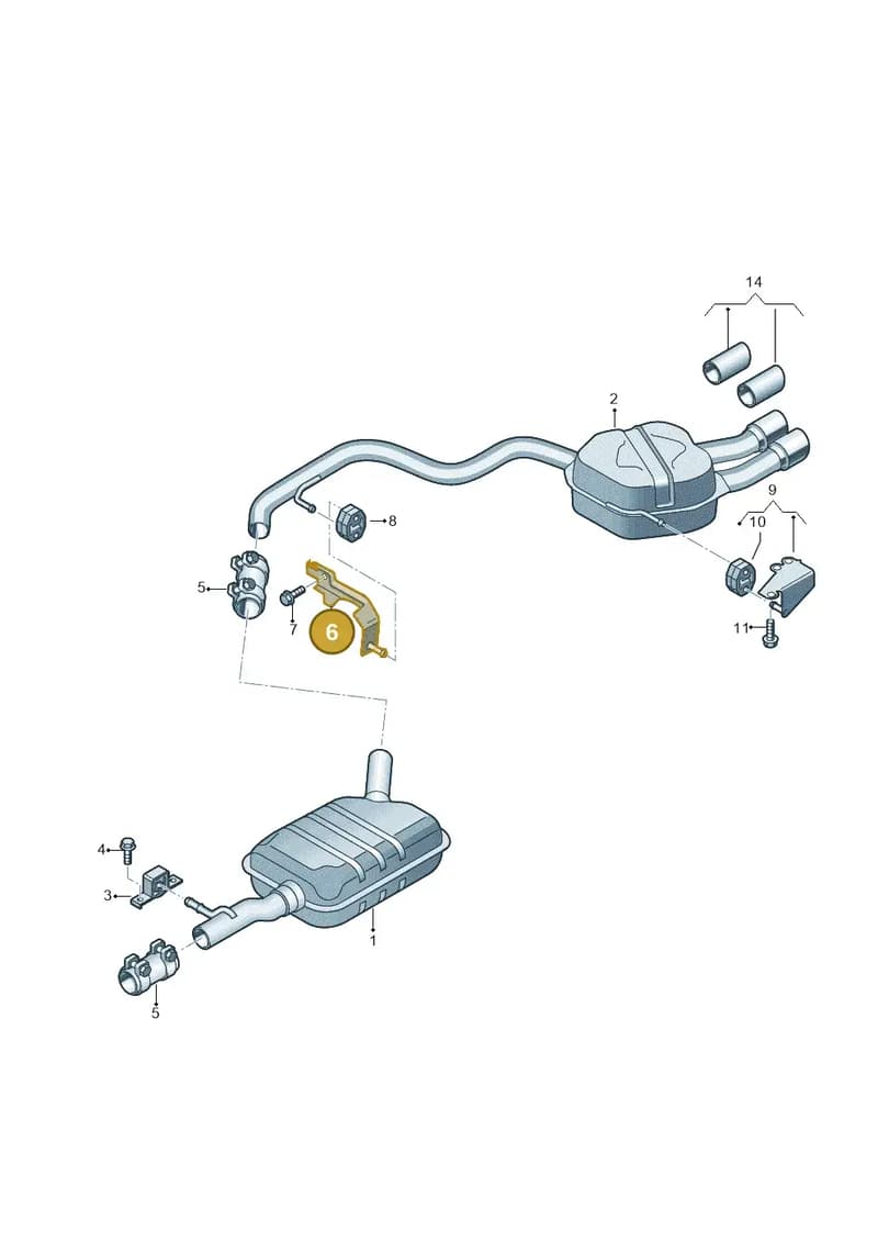 5N0253461M — Volkswagen Tiguan (2011-2018) diagram 855253950, position 6