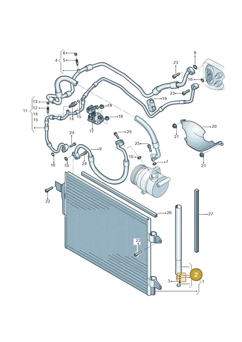 5N0298403 — Volkswagen Tiguan (2009-2019) diagram 688260410, position 2