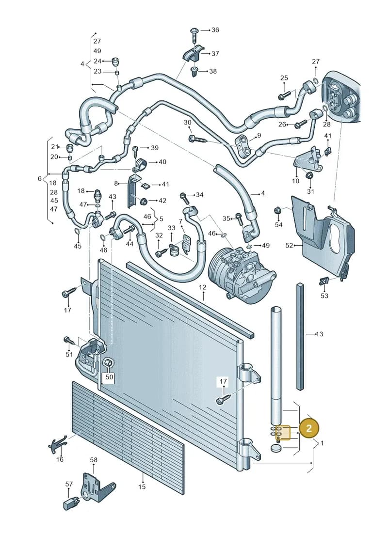 5N0298403 — Volkswagen Tiguan (2011-2018) diagram 649260410, position 2
