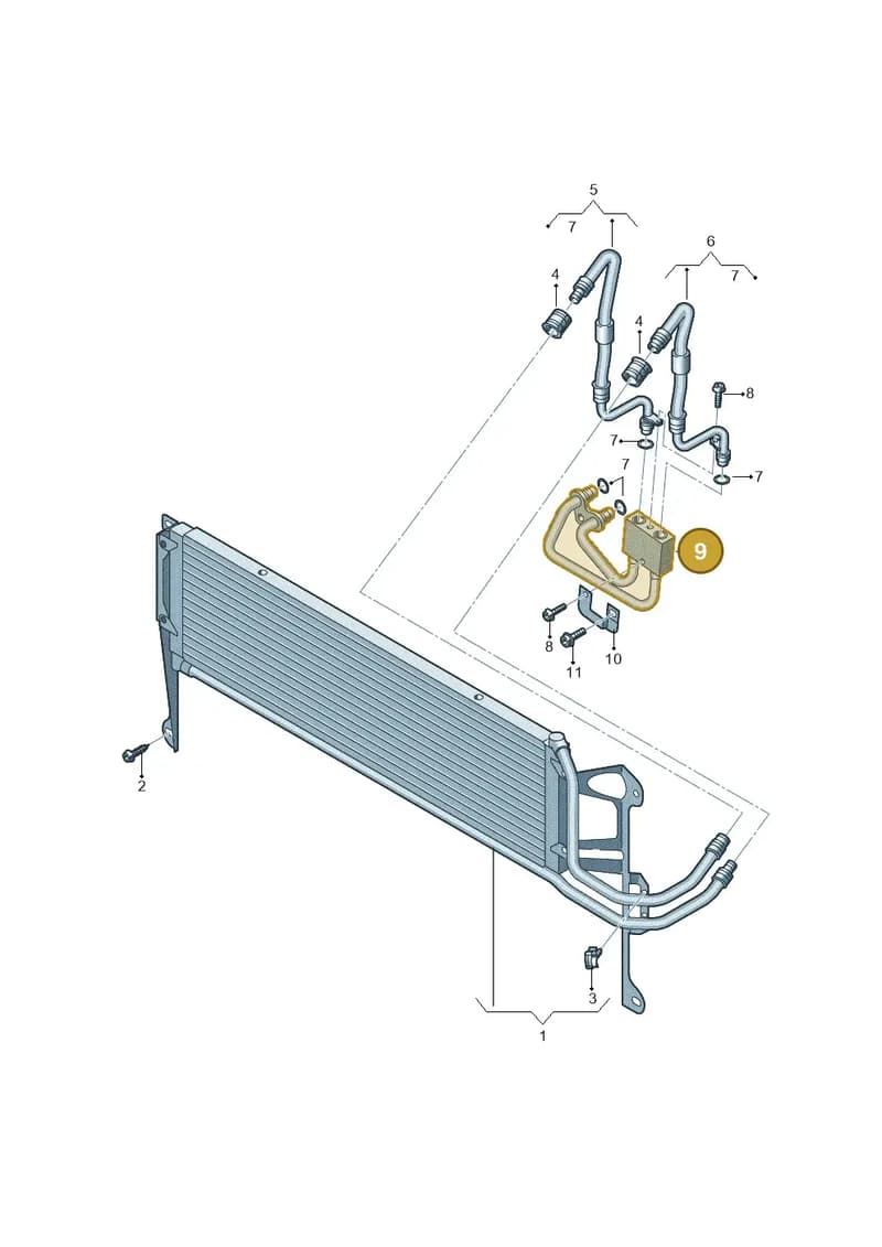 5N0317027B — Volkswagen Tiguan (2011-2018) diagram 634317510, position 9