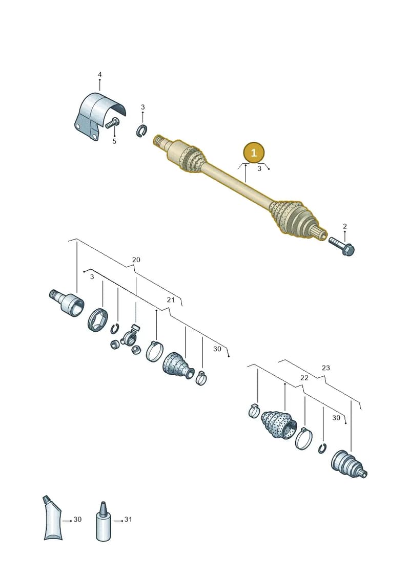5N0407762Q — Volkswagen Tiguan (2011-2018) diagram 719407500, position 1