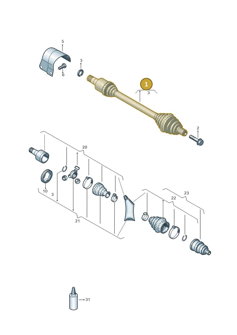 5N0407762Q — Audi Q3 (2014-2019) diagram 855407600, position 1