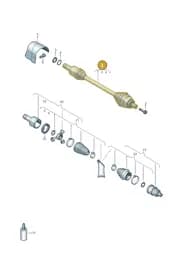 5N0407766K Volkswagen Driveshaft