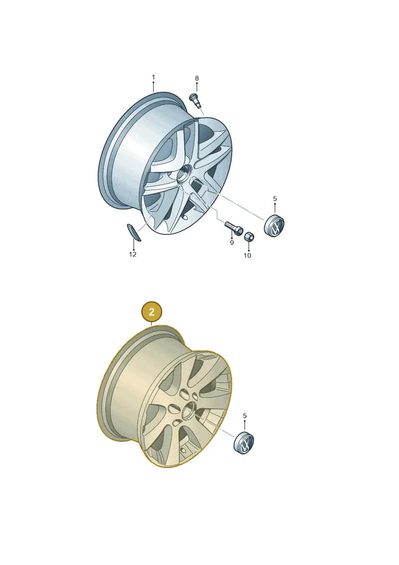 5N0601025A8Z8 — Volkswagen TIGUAN                 08> (2007-) diagram 634601550, position 2