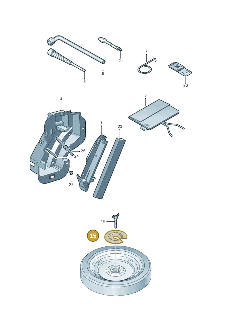 5N0601205 — Volkswagen Tiguan (2009-2019) diagram 688012000, position 15