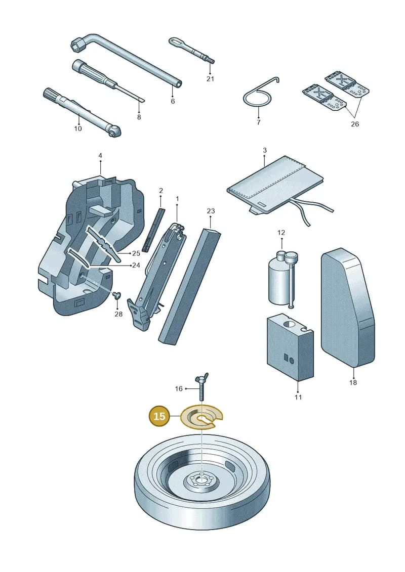 5N0601205 — Volkswagen Tiguan (2011-2018) diagram 634012000, position 15