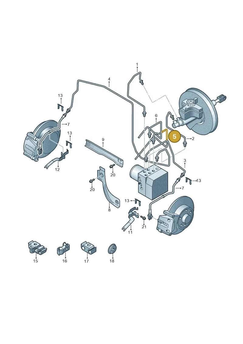 5N0614725F — Audi Q3 quattro (2011-2015) diagram 634611200, position 5