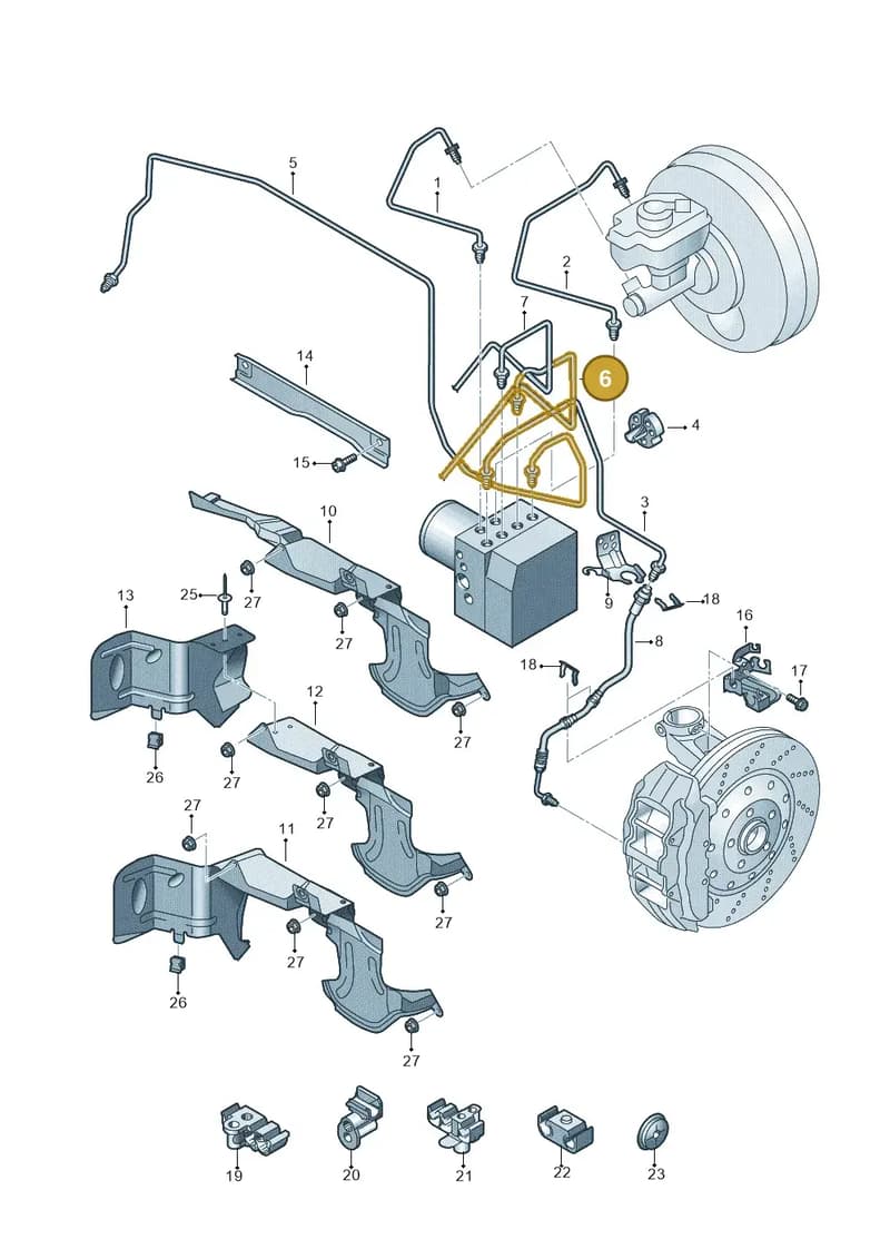 5N0614725F — Audi RS Q3 (2013-2018) diagram 764611200, position 6