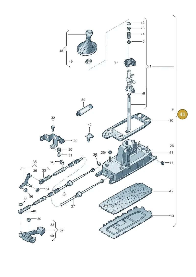 5N0711050A — Audi Q3 (2014-2019) diagram 728711400, position 41