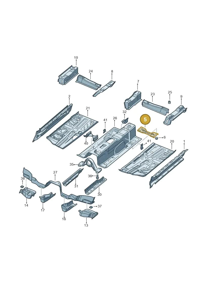 5N0802117 — Volkswagen Tiguan (2011-2018) diagram 634803100, position 5