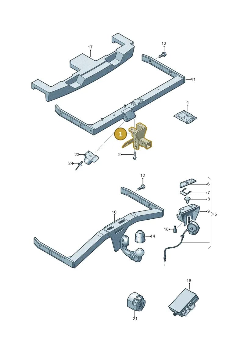 5N0802141 — Volkswagen Tiguan (2011-2018) diagram 634804000, position 1