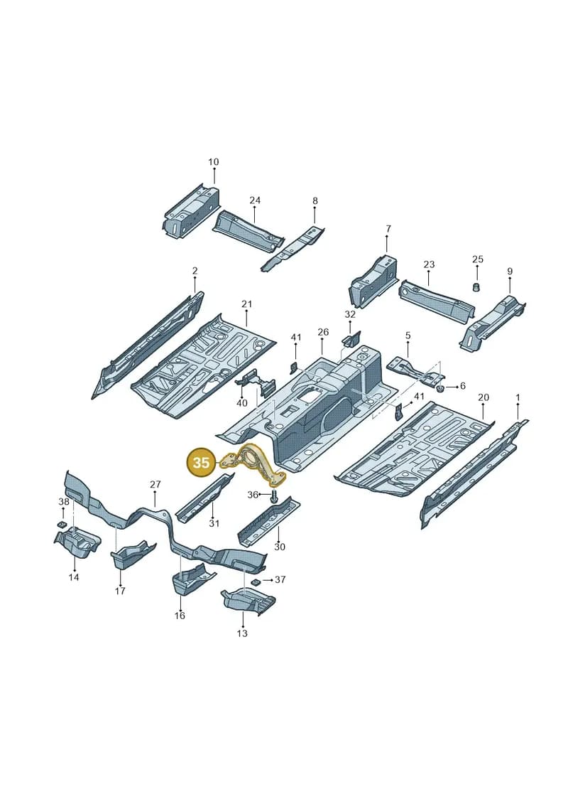 5N0804421 — Volkswagen Tiguan (2011-2018) diagram 634803100, position 35