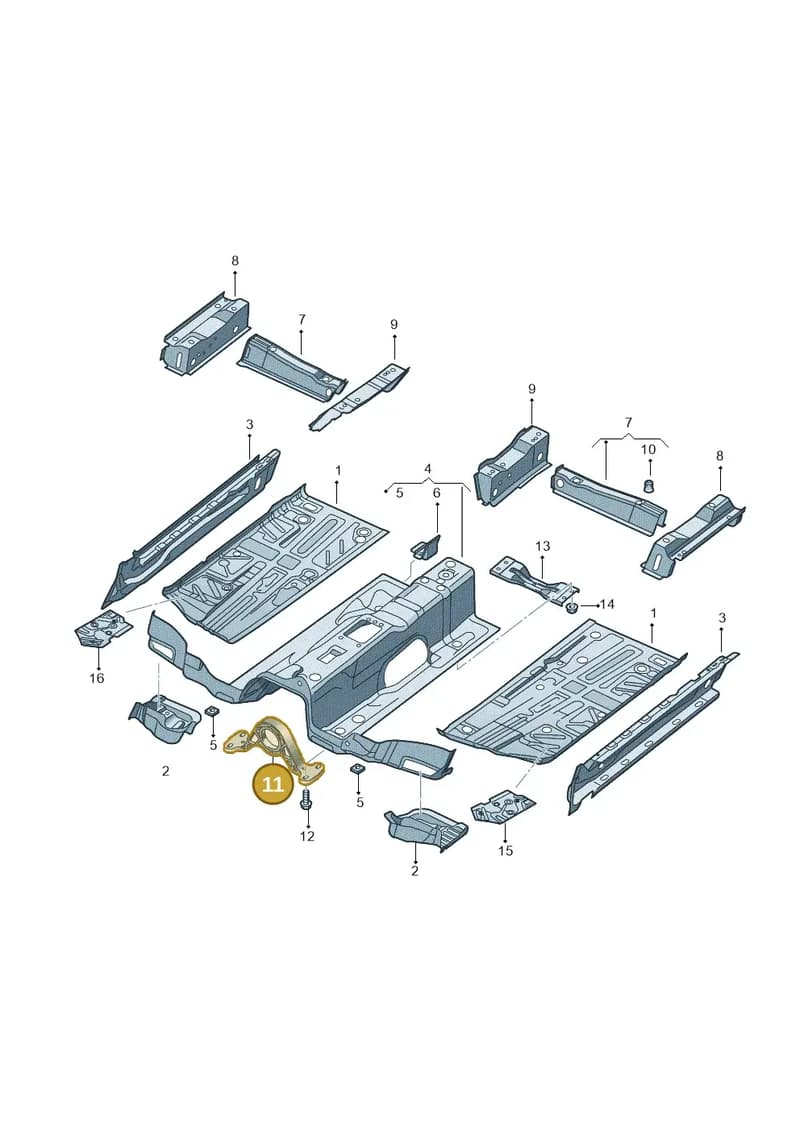 5N0804421 — Audi Q3 1.4 (2016-) diagram 728803200, position 11