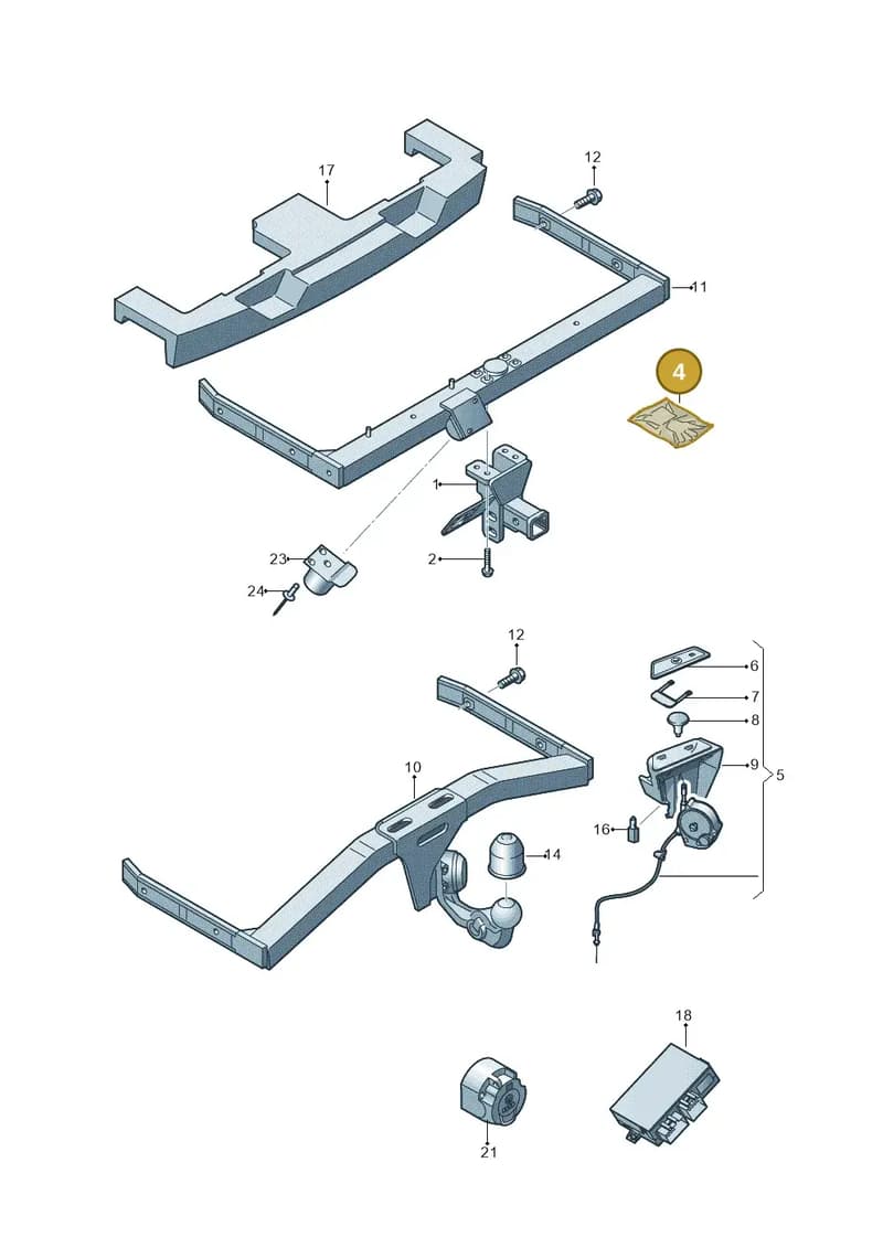 5N0804996B — Volkswagen Tiguan (2011-2018) diagram 634804000, position 4
