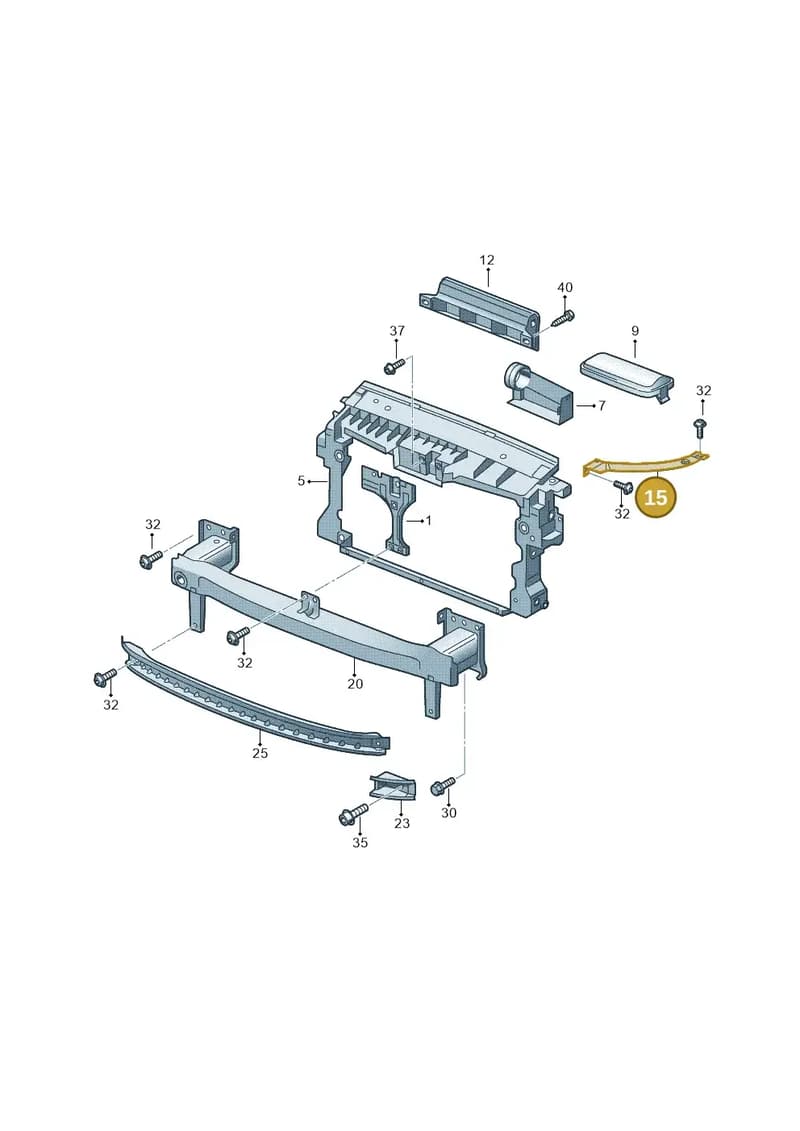 5N0805932B — Volkswagen Tiguan (2011-2018) diagram 634805000, position 15