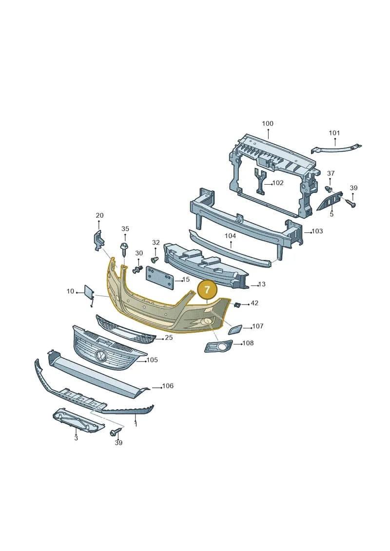 5N0807217ENGRU — Volkswagen Tiguan (2011-2018) diagram 634807000, position 7
