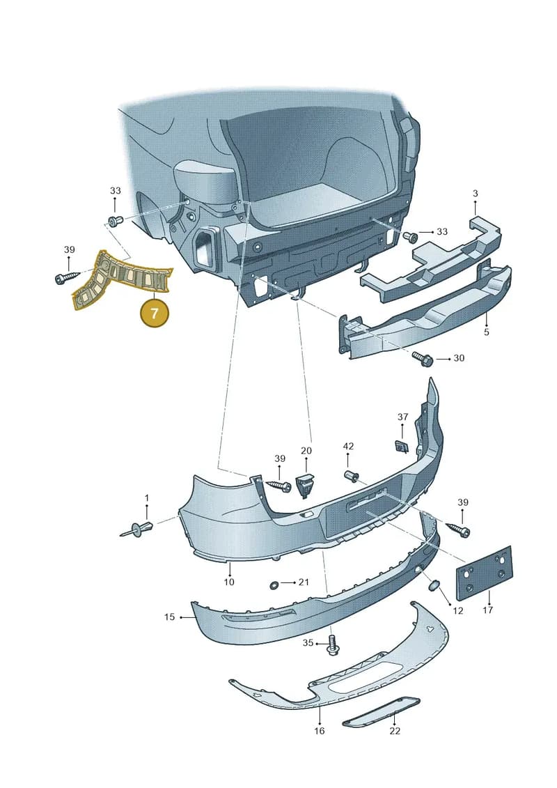 5N0807394D — Volkswagen Tiguan (2011-2018) diagram 634807500, position 7