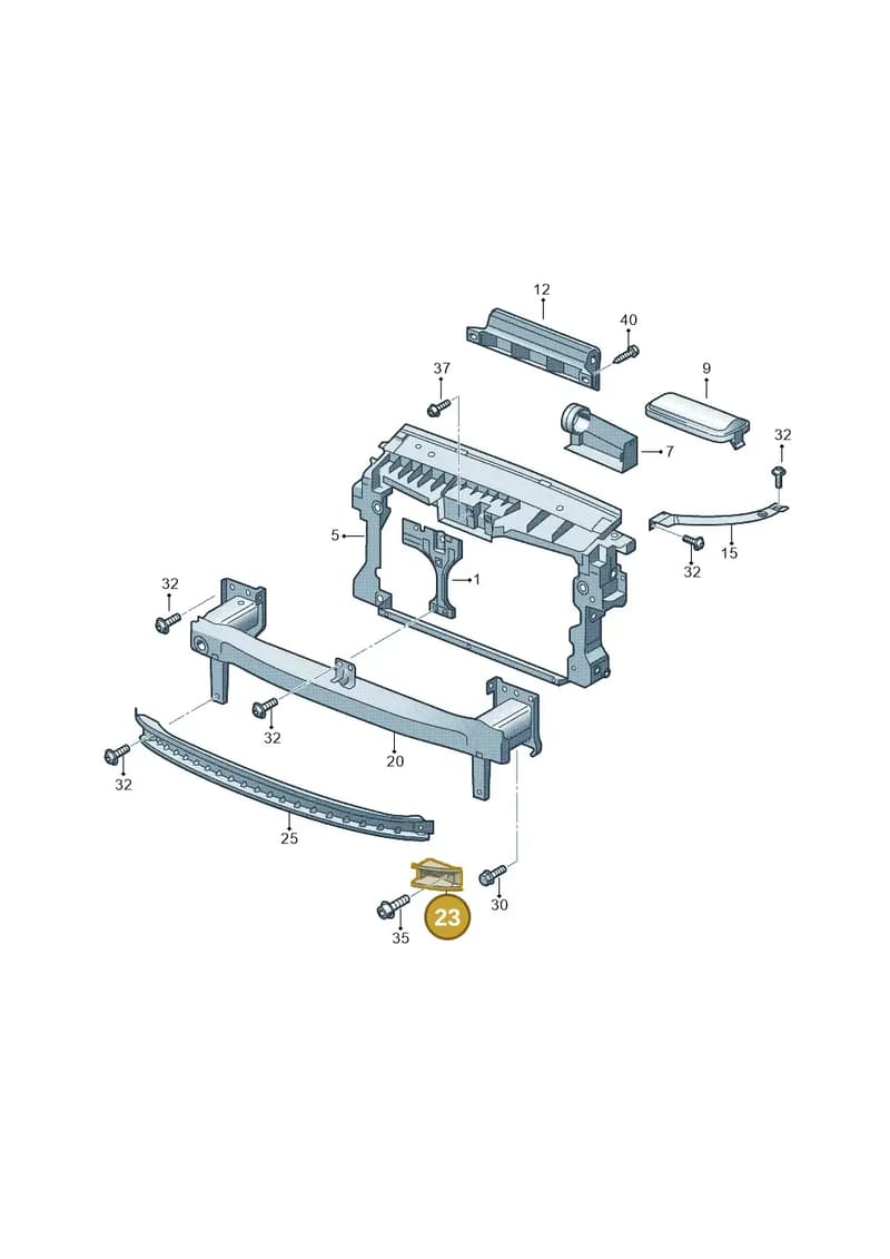 5N0807409 — Volkswagen Tiguan (2011-2018) diagram 634805000, position 23