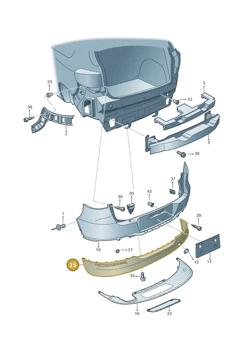 5N0807521J9B9 — Volkswagen Tiguan (2011-2018) diagram 634807500, position 15