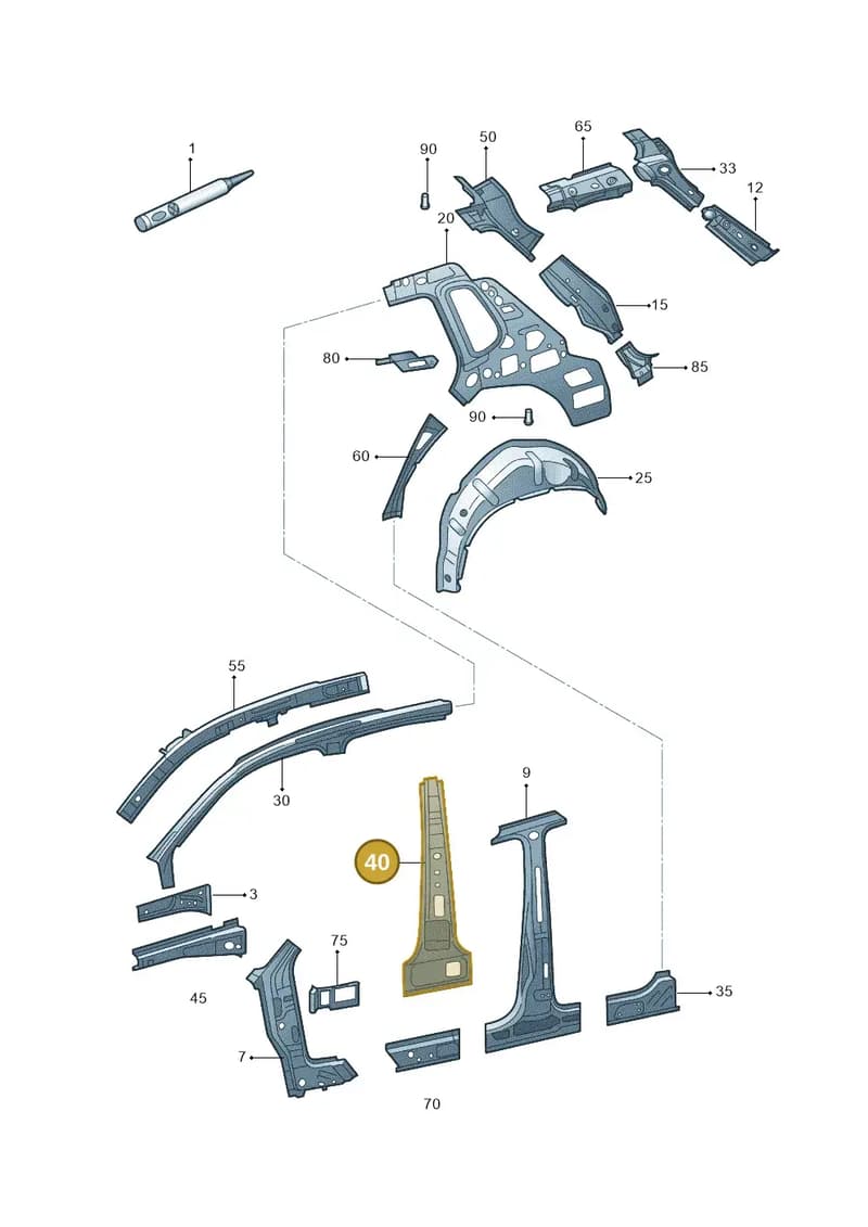 5N0809881A — Volkswagen Tiguan (2009-2019) diagram 688809000, position 40
