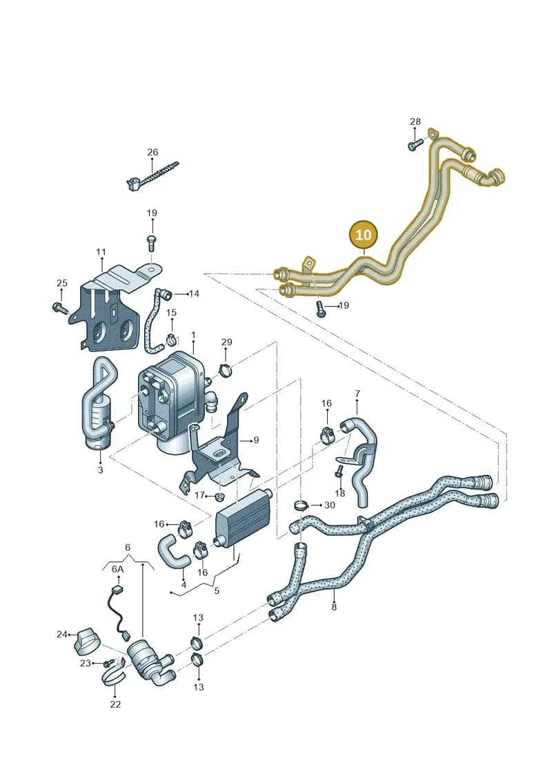 5N0815097B — Volkswagen Tiguan (2011-2018) diagram 634819700, position 10