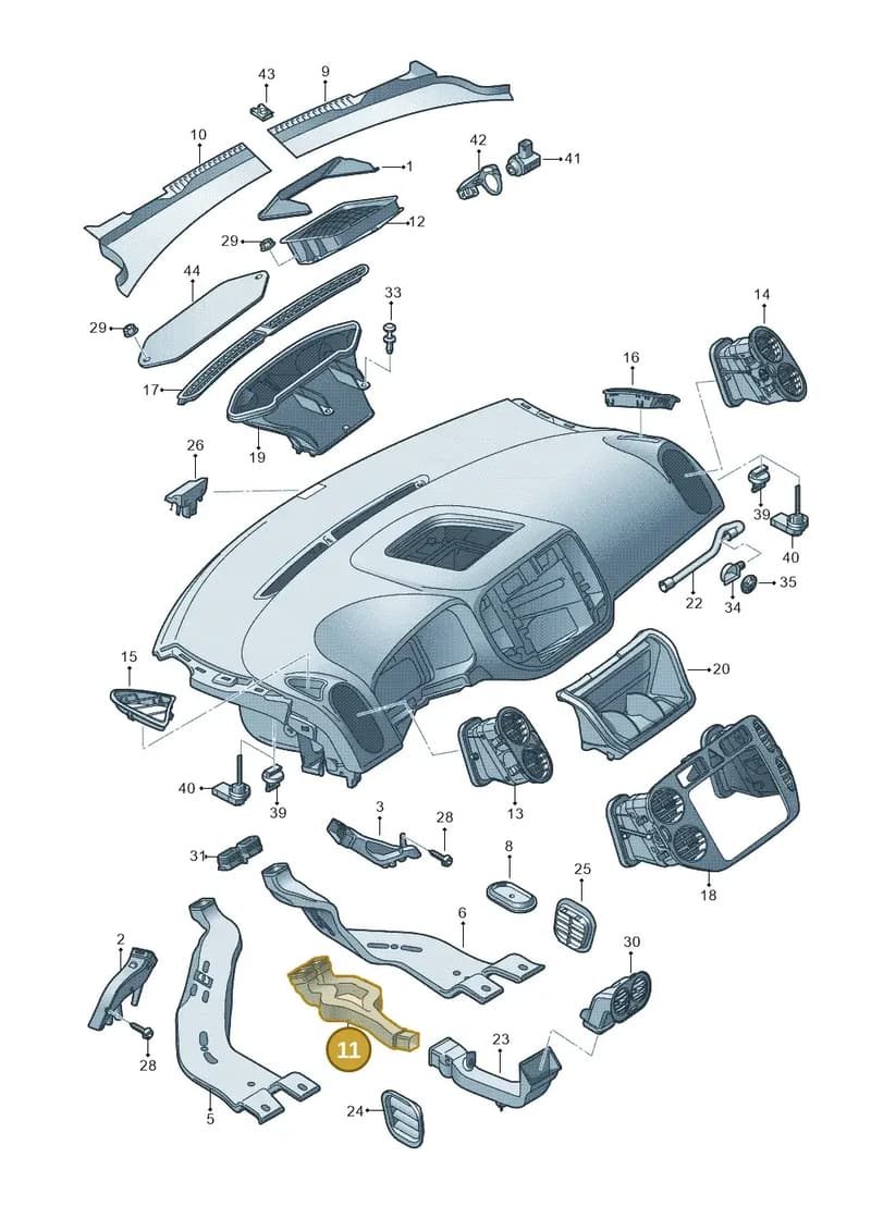 5N0819633 — Volkswagen Tiguan (2011-2018) diagram 634819300, position 11