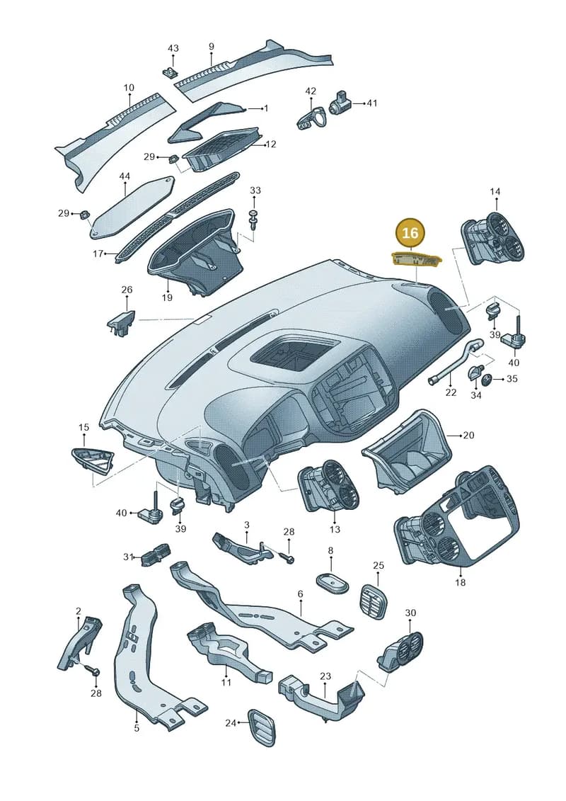 5N0819706B81U — Volkswagen Tiguan (2011-2018) diagram 634819300, position 16