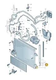5N0820411E Volkswagen A/C Condenser with Fluid Reservoir