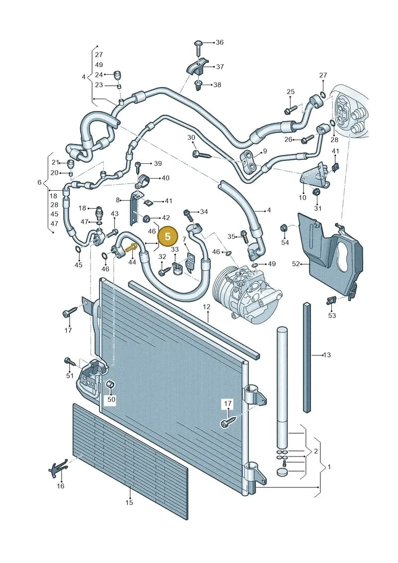 5N0820721L — Volkswagen TIGUAN                 08> (2007-) diagram 409260410, position 5