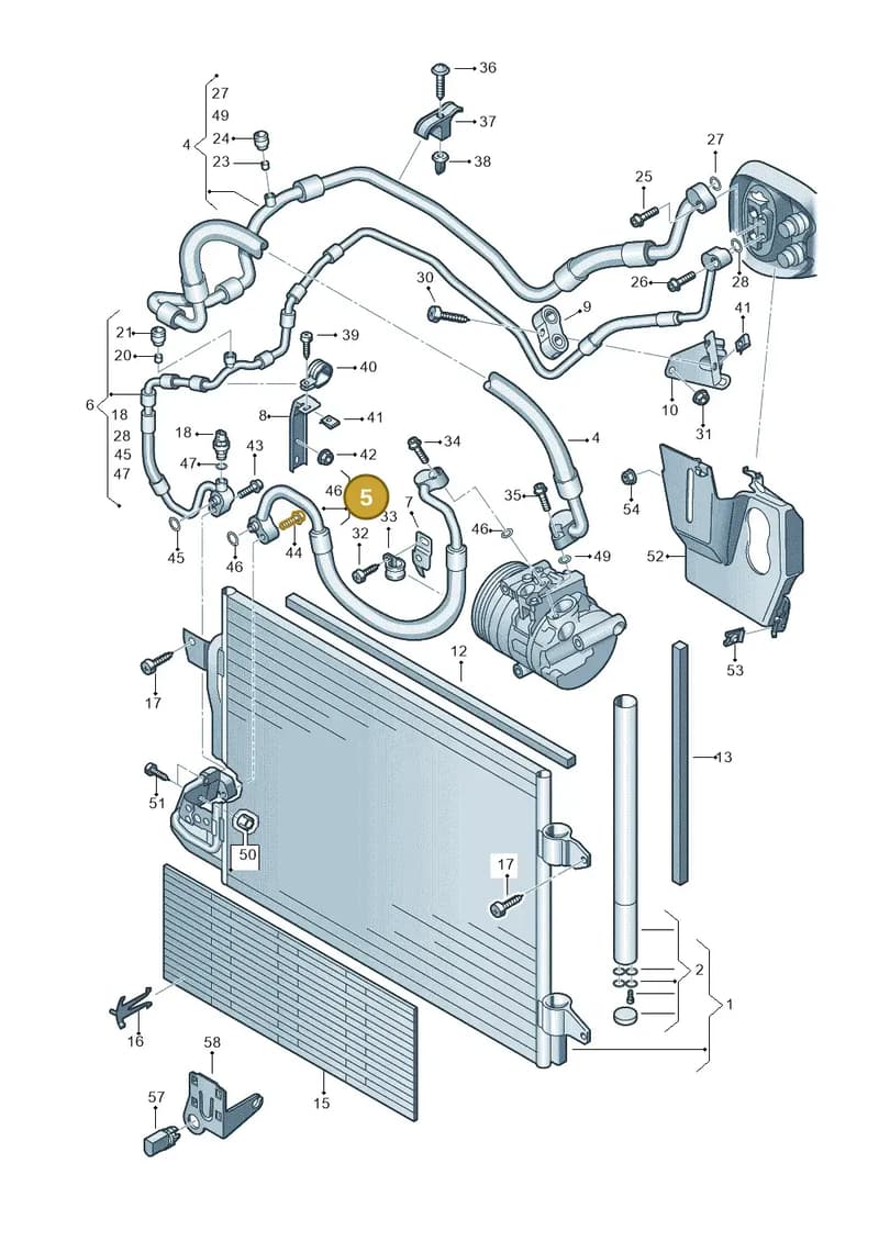 5N0820721L — Volkswagen Tiguan (2011-2018) diagram 649260410, position 5