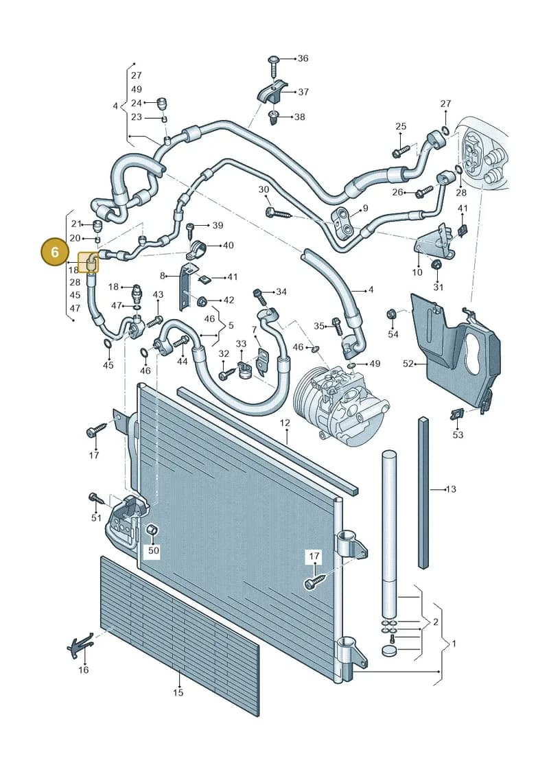 5N0820741C — Volkswagen TIGUAN                 08> (2007-) diagram 409260410, position 6