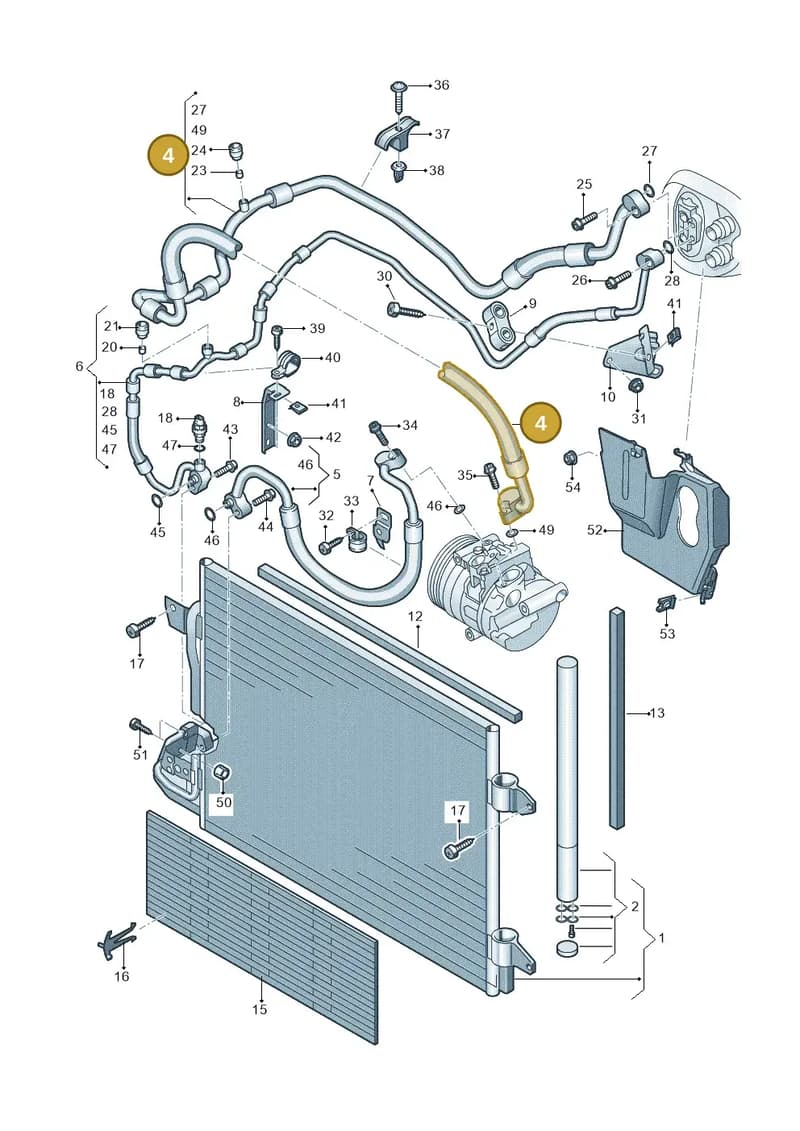 5N0820743G — Volkswagen TIGUAN                 08> (2007-) diagram 409260410, position 4