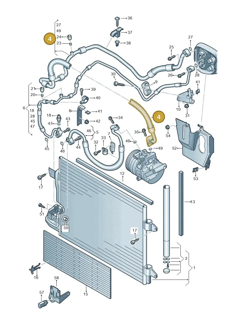 5N0820743G — Volkswagen Tiguan (2011-2018) diagram 649260410, position 4