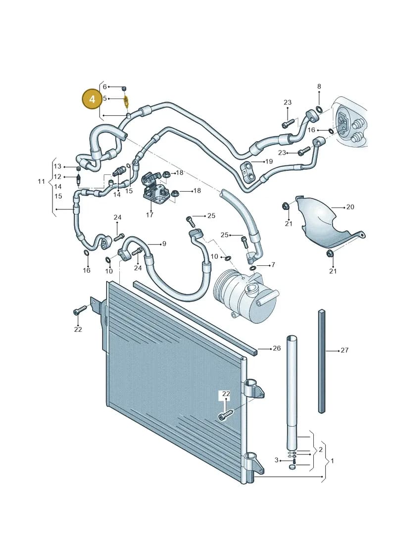5N0820743K — Volkswagen Tiguan (2009-2019) diagram 688260410, position 4