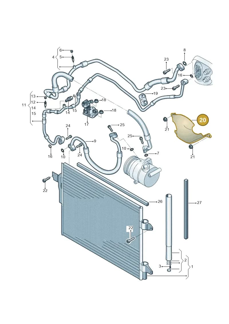 5N0820897 — Volkswagen Tiguan (2009-2019) diagram 688260410, position 20