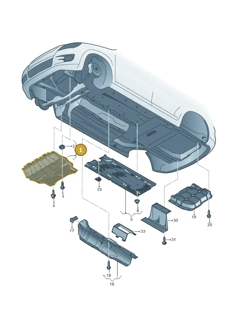 5N0825235C — Volkswagen Tiguan (2011-2018) diagram 634825000, position 1