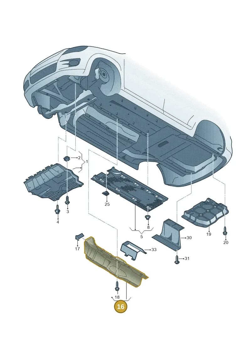 5N0825671D — Volkswagen Tiguan (2011-2018) diagram 634825000, position 16