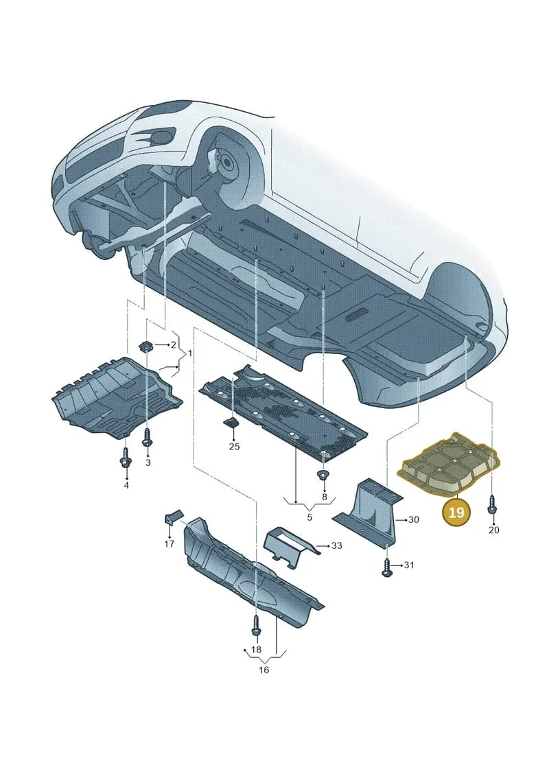 5N0825701H — Volkswagen Tiguan (2011-2018) diagram 634825000, position 19