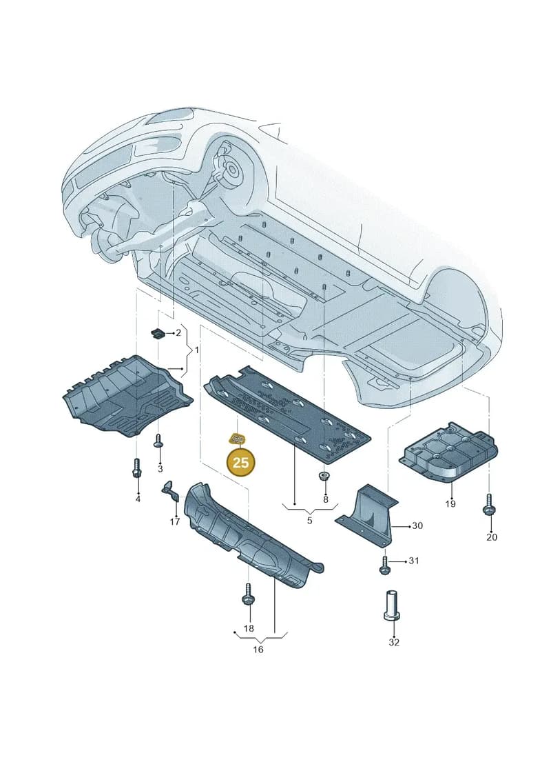 5N0825962 — Volkswagen Tiguan (2009-2019) diagram 688825000, position 25