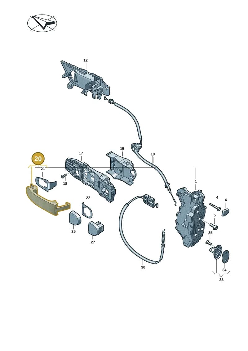 5N0837205LGRU — Volkswagen Polo 1.6 (2020-2022) diagram 62x837000, position 20