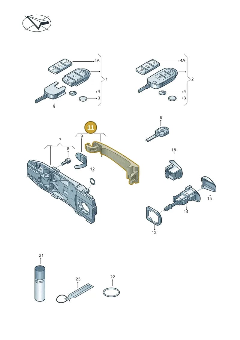 5N0837205LGRU — Volkswagen Tiguan (2011-2018) diagram 634837100, position 11