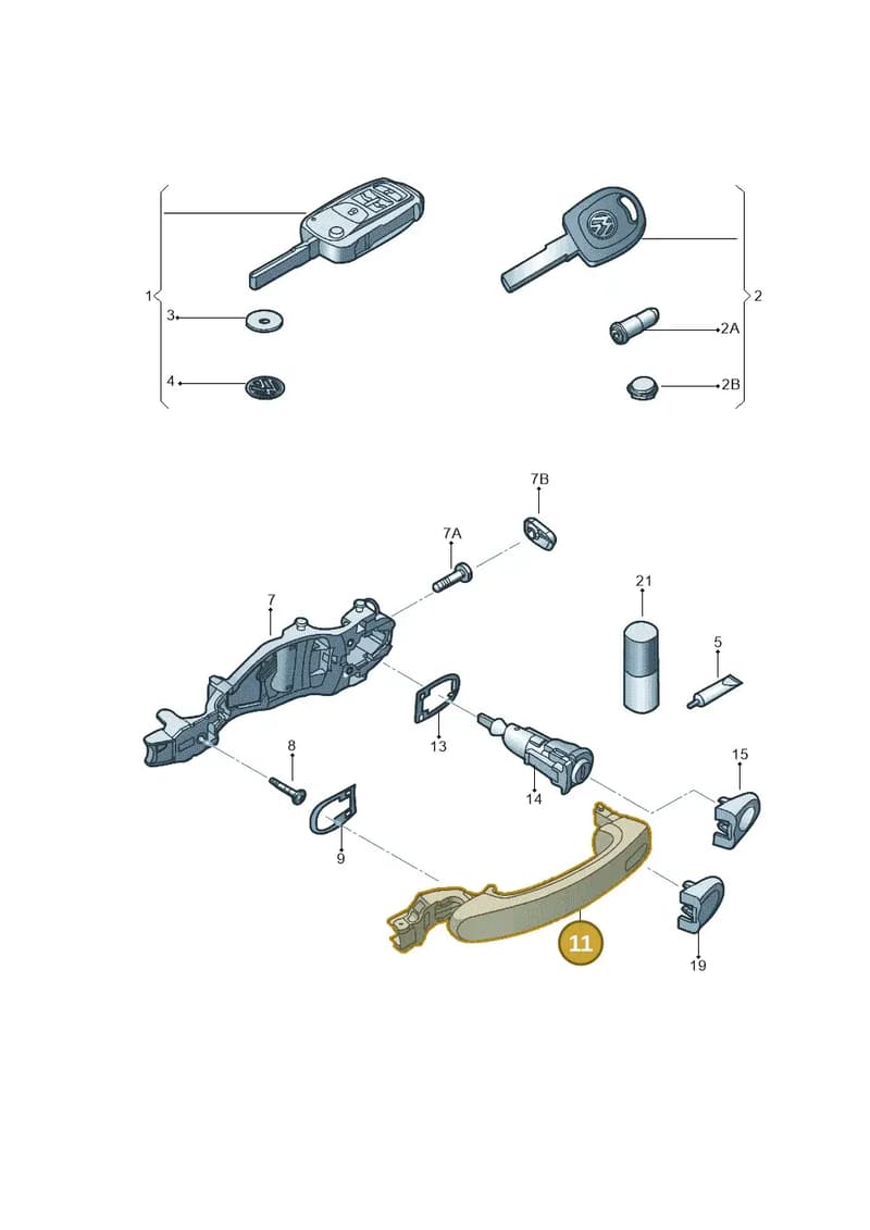 5N0837205LGRU — Volkswagen Jetta (2014-2018) diagram 692837010, position 11