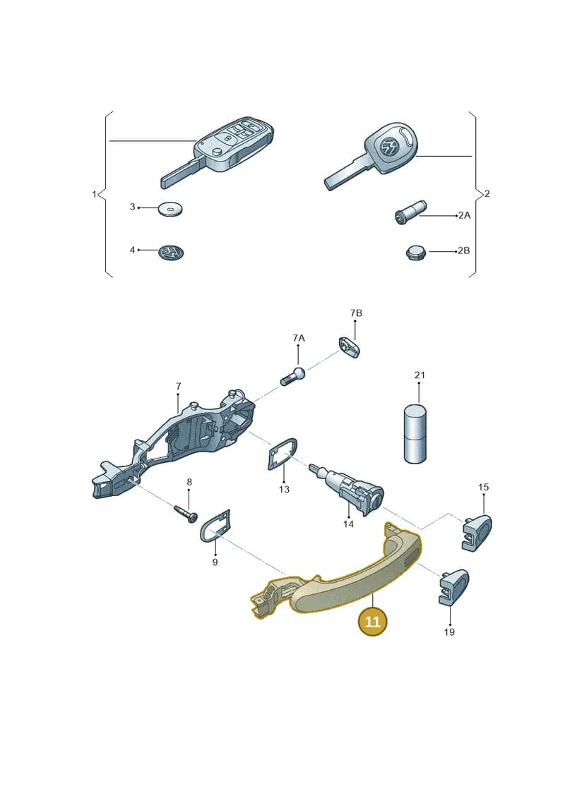 5N0837205LGRU — Volkswagen Jetta 2.0 (2015-2015) diagram 692837100, position 11