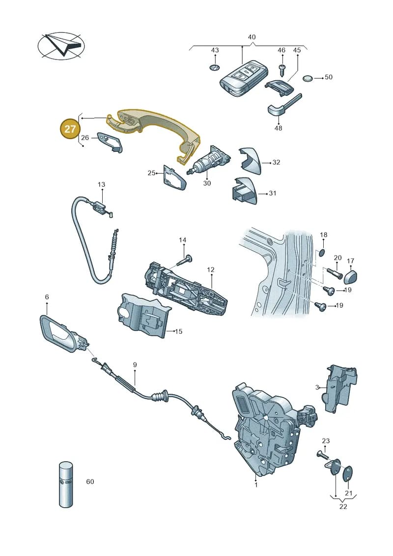 5N0837205LGRU — Skoda Rapid (2012-2022) diagram 851837000, position 27