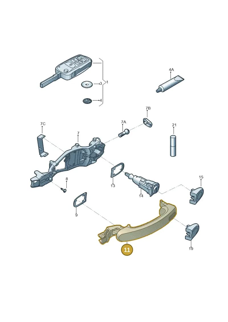 5N0837205LGRU — Volkswagen Beetle (2016-2019) diagram 801837100, position 11