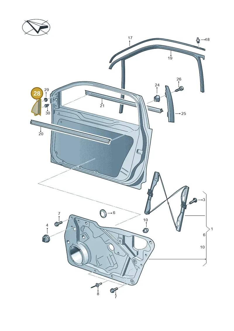 5N0837973G82V — Volkswagen Tiguan (2011-2018) diagram 634837600, position 28