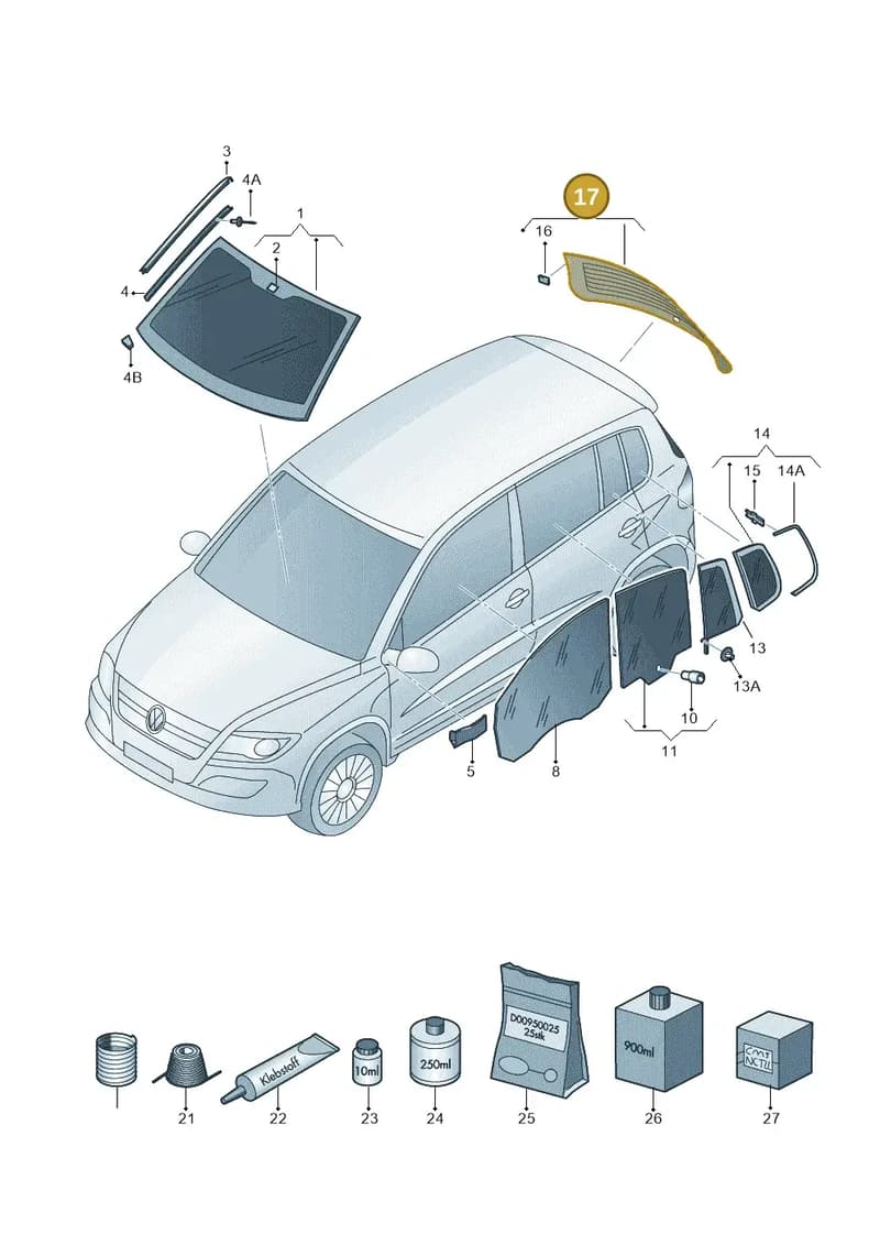 5N0845051NNVB — Volkswagen Tiguan (2011-2018) diagram 634845000, position 17